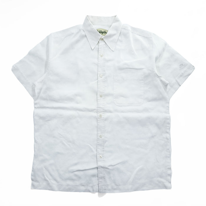Mojito Collection 100% Linen White Short Sleeve Button Up Resort Shirt
