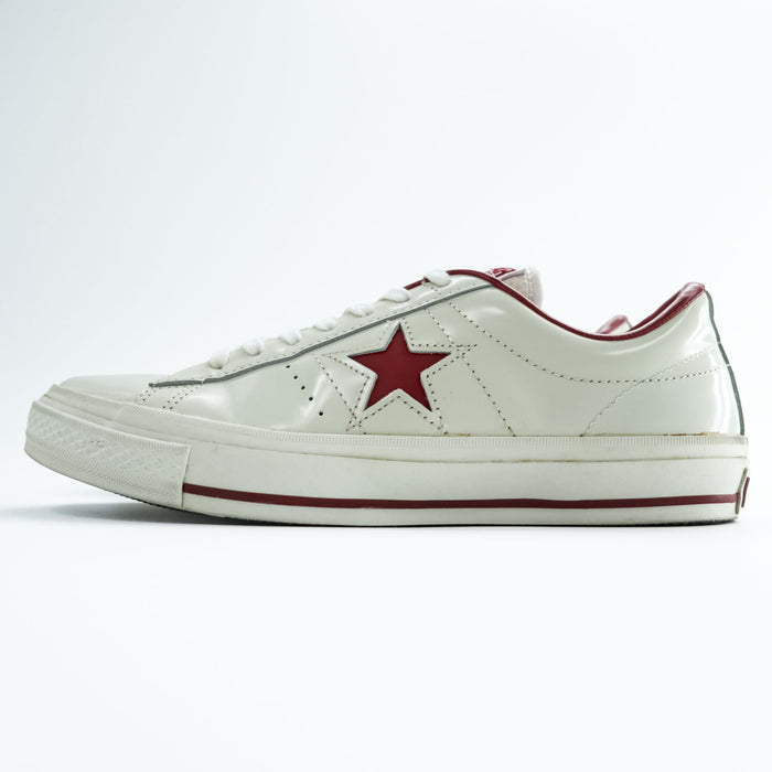 Converse One Star A OX 1C1257 Leather White Red Low Top Sneakers US 7.5 JP 26