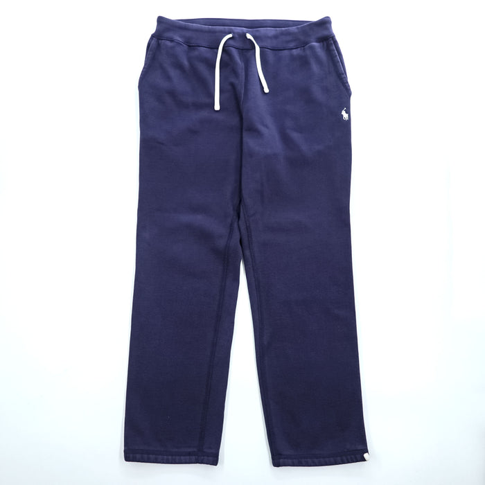 Polo Ralph Lauren スウェットパンツ L ネイビー スモールポニー ロゴ 刺繍 ドローコード 裾