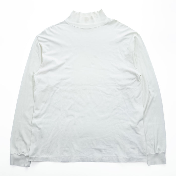 KAPTAIN SUNSHINE 日本製 ロングスリーブ カットソー モックネック 長袖 Tシャツ L ホワイト SUVIN SUPIMA TUBE L/S HIGH NECK TEE スーピマコットン KS20FCS11