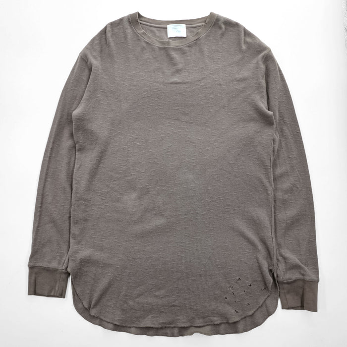 UNITED ARROWS & SONS Waffle Thermal Long Sleeve T-Shirt M Brown Made in Japan