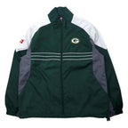 Reebok NFL Green Bay Packers トラックジャケット ナイロンジャケット L グリーン ポリエステル パッカーズ ロゴ刺繍