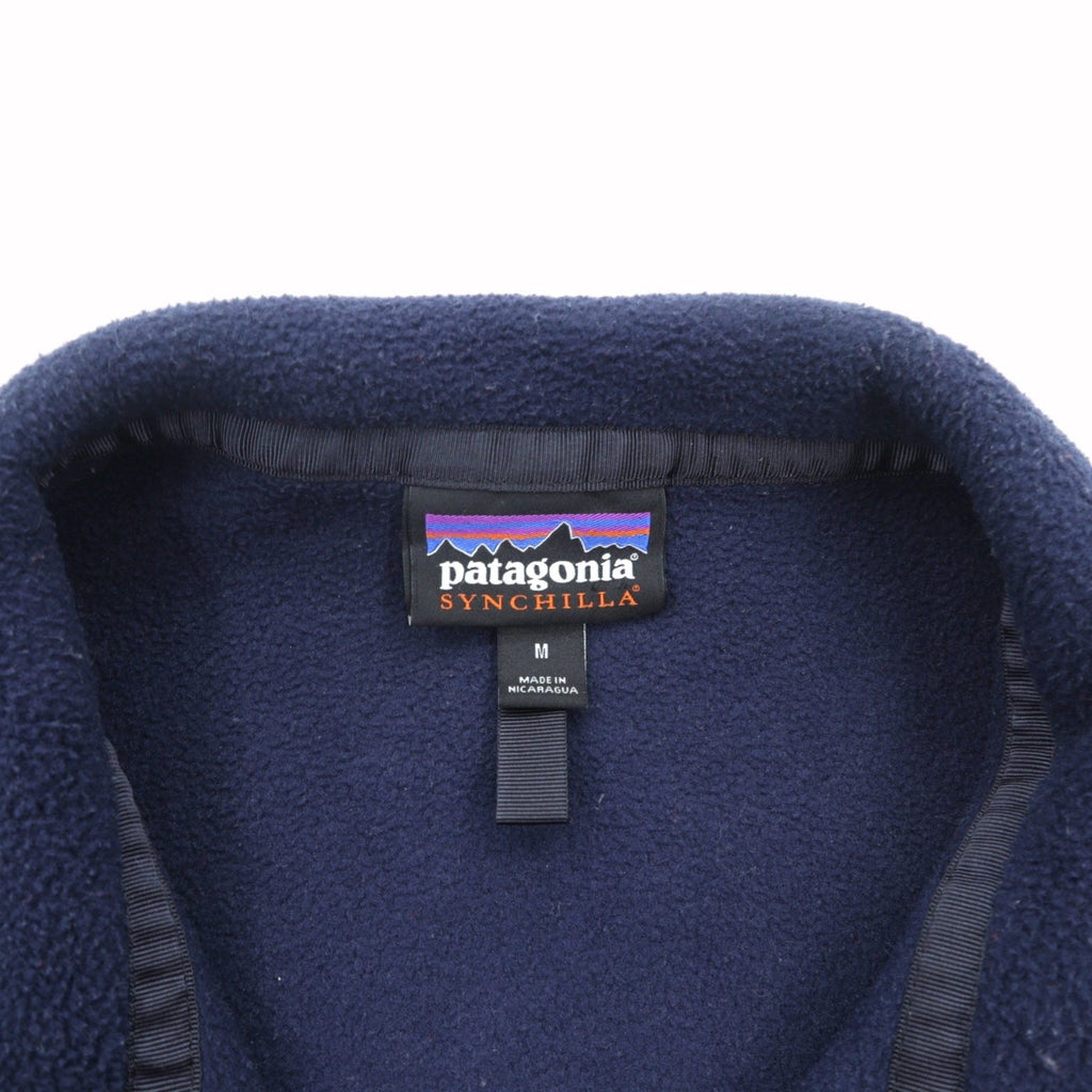 Patagonia シンチラ SYNCHILLA スナップT プルオーバー フリースジャケット M ネイビー バイカラー  ライトウェイト 25580