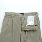 DOCKERS ( Levi's ) 00年代 2タック ワイド コーデュロイ チノパンツ スラックス L ベージュ ダブルカフス RELAXED FIT