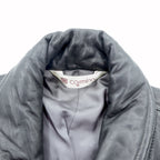 Carmina 90s Vintage Leather Jacket ダブルブレスト ショールカラー ブルゾン M ブラック シープレザー