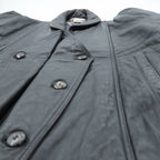 Carmina 90s Vintage Leather Jacket ダブルブレスト ショールカラー ブルゾン M ブラック シープレザー