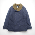VINTAGE US ARMY Jeep Mackinaw Coat Military Jacket, Size M, Navy Cotton, 55-J-110, Replica, Deadstock, Unused