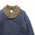 VINTAGE US ARMY Jeep Mackinaw Coat Military Jacket, Size M, Navy Cotton, 55-J-110, Replica, Deadstock, Unused