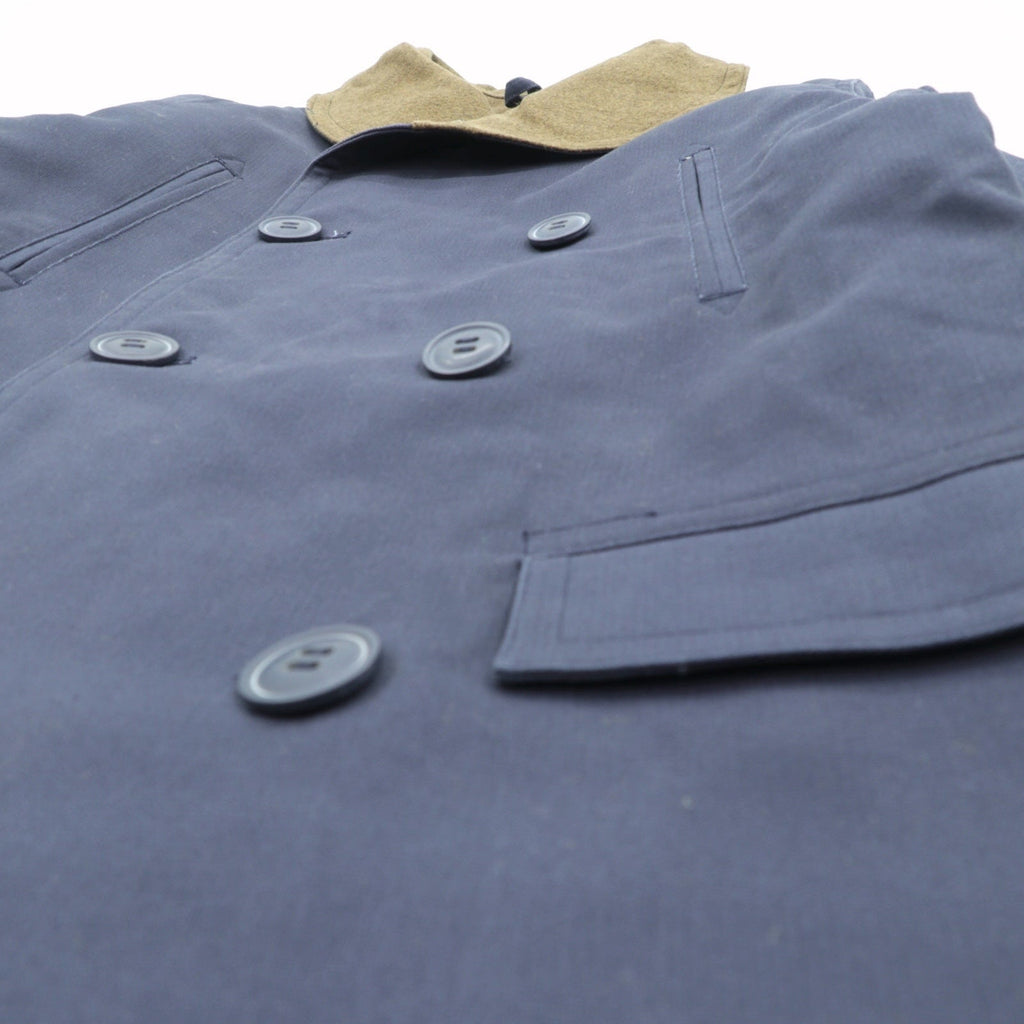 VINTAGE US ARMY Jeep Mackinaw Coat Military Jacket, Size M, Navy Cotton, 55-J-110, Replica, Deadstock, Unused