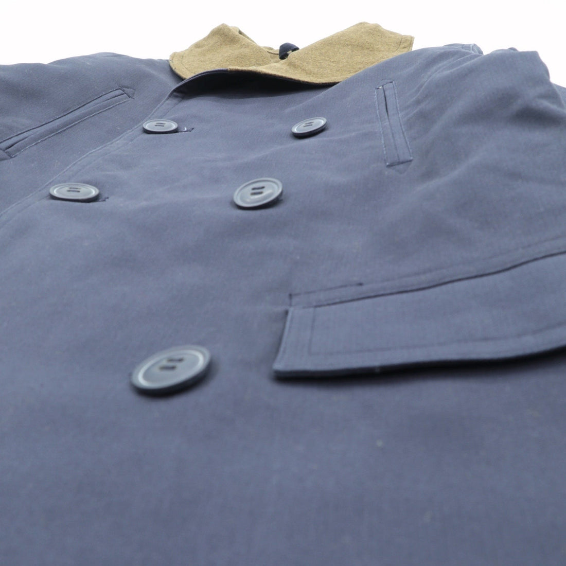 VINTAGE US ARMY Jeep Mackinaw Coat Military Jacket, Size M, Navy Cotton, 55-J-110, Replica, Deadstock, Unused