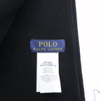 Polo Ralph Lauren College Logo Fringe Scarf/Stole in Black with Pony Embroidery, 1967