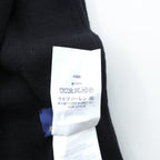 Polo Ralph Lauren College Logo Fringe Scarf/Stole in Black with Pony Embroidery, 1967