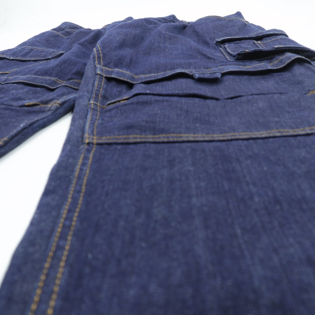 VINTAGE バギー カーゴ デニムパンツ ジーンズ XL ブルー コットン デニム WORKWEAR OUTDOOR 146700 濃紺 ダブルニー