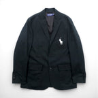 POLO GOLF RALPH LAUREN ビッグポニー 刺繍 ブレザー 3B テーラードジャケット M ブラック