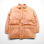 B'SPARE Cowhide Leather Jacket, XL, Camel Brown, Boa Collar, Paisley Lining