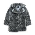 SOFT MACHINE Double-Breasted Acrylic Fur Half Coat, Size M, Gray
