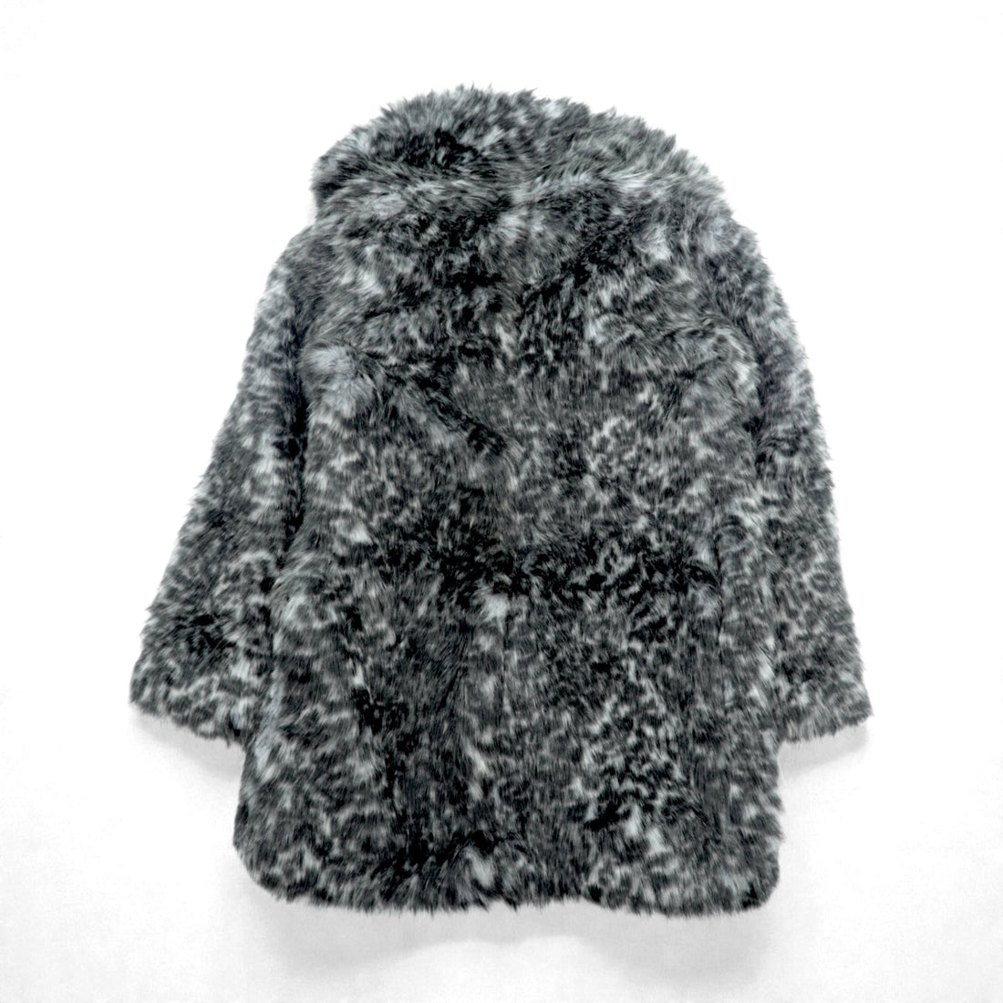 SOFT MACHINE Double-Breasted Acrylic Fur Half Coat, Size M, Gray