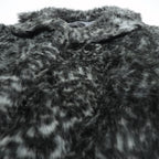SOFT MACHINE Double-Breasted Acrylic Fur Half Coat, Size M, Gray