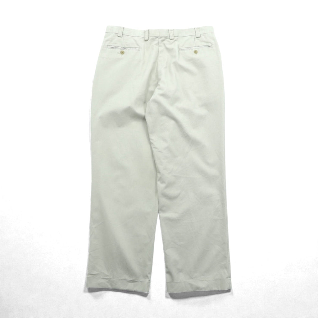 LAUREN RALPH LAUREN 90年代 2タック ワイド チノパンツ スラックス L ベージュ ダブルカフス