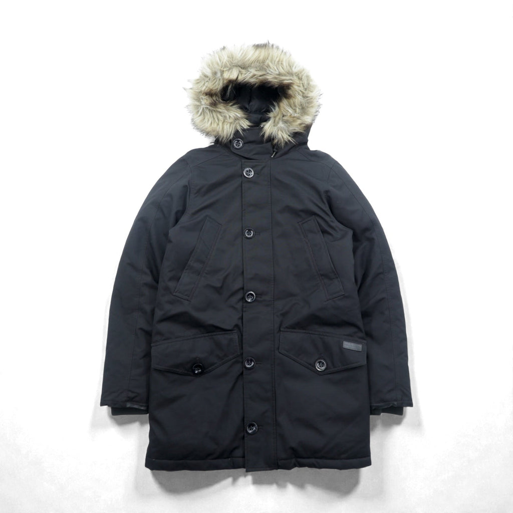 Polo Ralph Lauren N-3B Military Down Jacket, Size XS, Black Drawcord Performance, Removable Fur