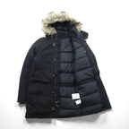 Polo Ralph Lauren N-3B Military Down Jacket, Size XS, Black Drawcord Performance, Removable Fur