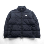 THE NORTH FACE 90s 600 Fill Power Nuptse Down Jacket 2XL Drawcord Black Stand Collar