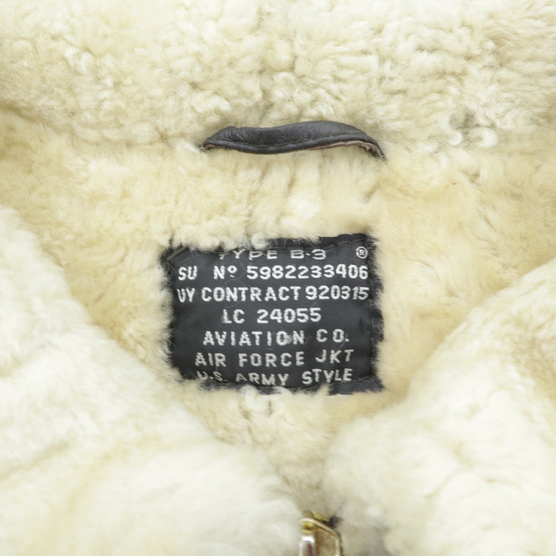 US AIR FORCE 90s Aviation Co B-3 Shearling Flight Jacket シープスキン ムートン フライトジャケット XL ブラウン 羊革 ボア