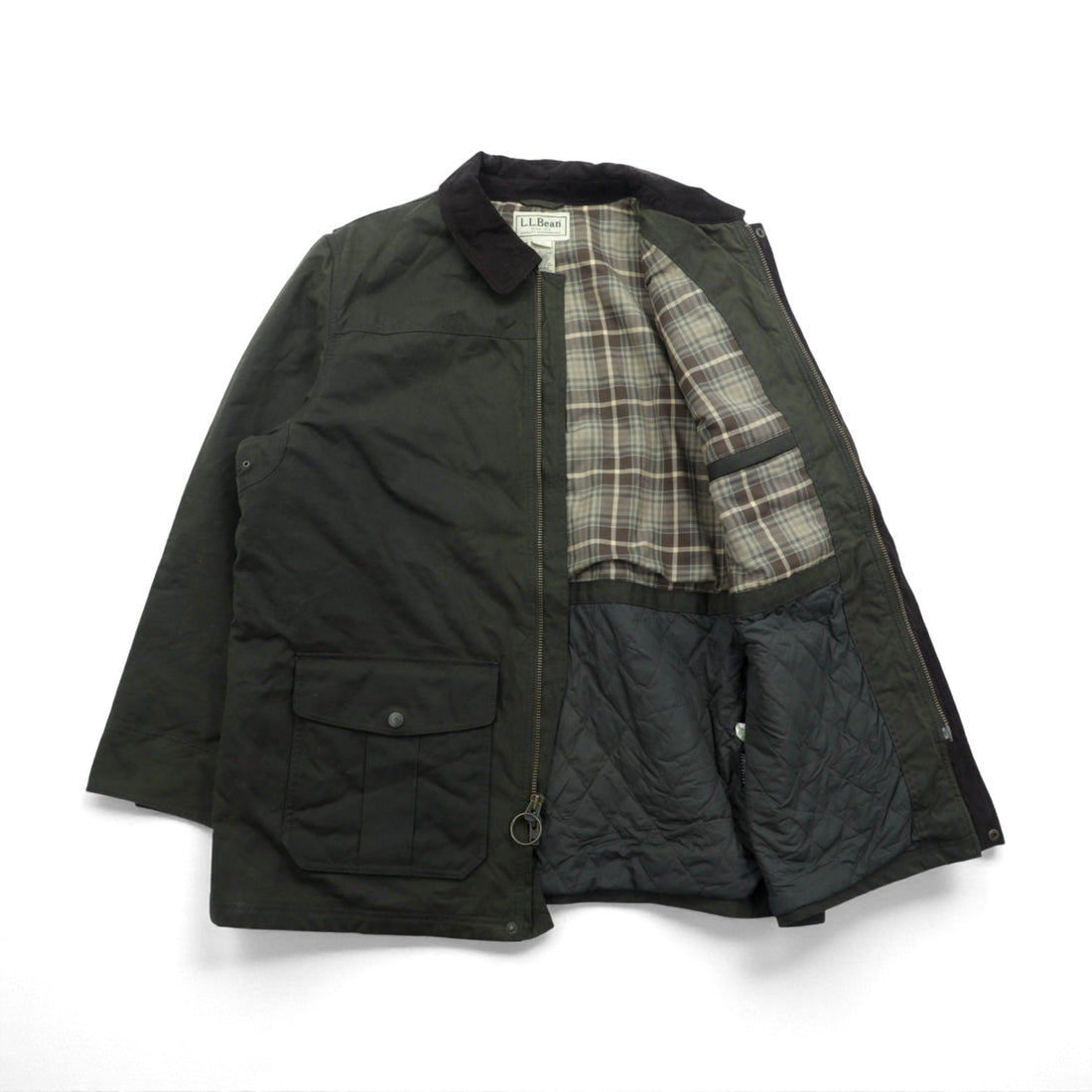 L.L.Bean 00s Oiled Jacket Thinsulate Padded Hunting Jacket, 2XL, Cotton, GKW2