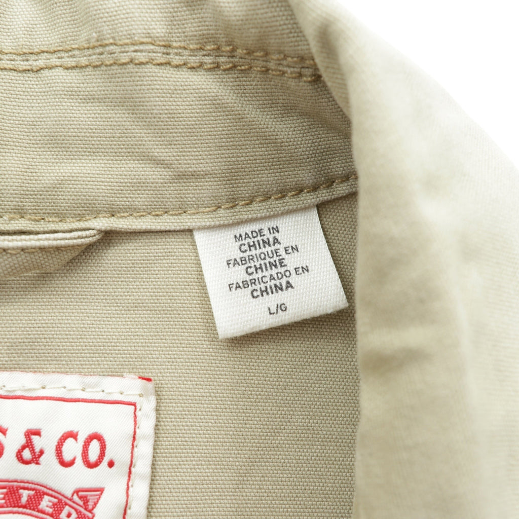 Levi's Engineer Coat Coverall L Beige Cotton Stretch 29655