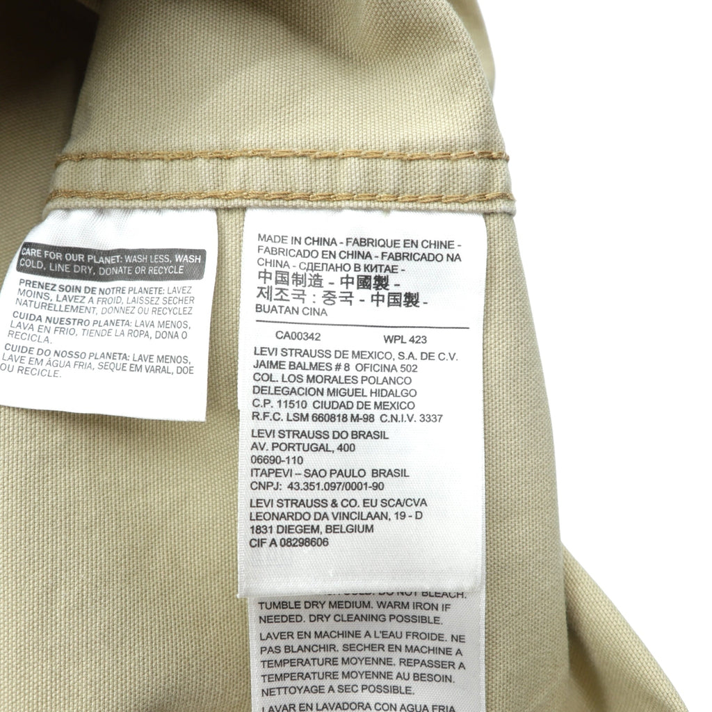 Levi's Engineer Coat Coverall L Beige Cotton Stretch 29655