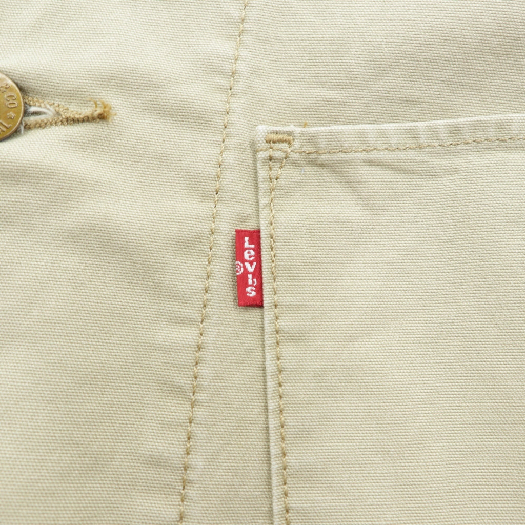 Levi's Engineer Coat Coverall L Beige Cotton Stretch 29655