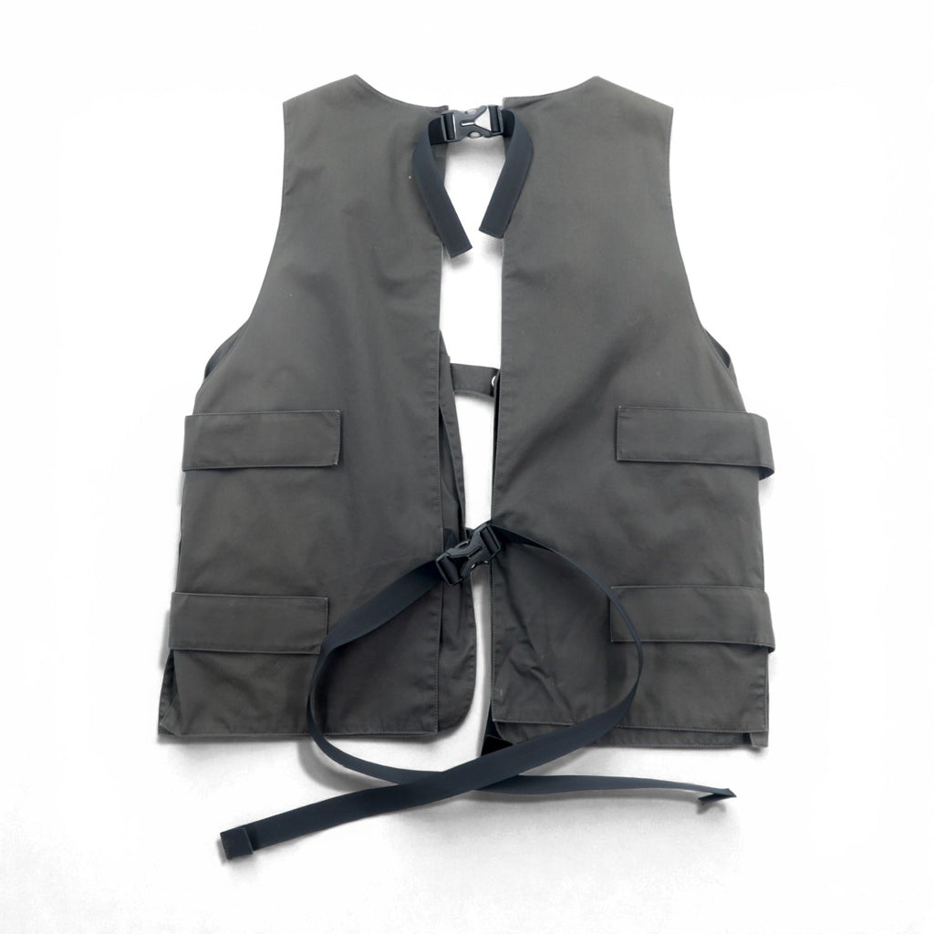 meanswhile Utility Vest, High Density Gabardine Split Free Gray, MW-JKT21108, Made in Japan