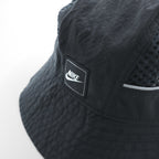 NIKE Bucket Hat with Mesh Pocket, Black Nylon Cap BV3363-010