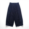 VU Select Denim Wide Knee Pants, Size L, Indigo, Tucked Pleats, Made in Japan (vu-a22-kb09)