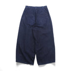 VU Select Denim Wide Knee Pants, Size L, Indigo, Tucked Pleats, Made in Japan (vu-a22-kb09)