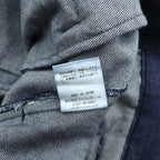 VU Select Denim Wide Knee Pants, Size L, Indigo, Tucked Pleats, Made in Japan (vu-a22-kb09)
