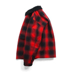 HOUSTON Ombre Glen Check Viyella Padded Coverall Hunting Jacket, Size L, Red, Corduroy Collar, 2024FW 51406