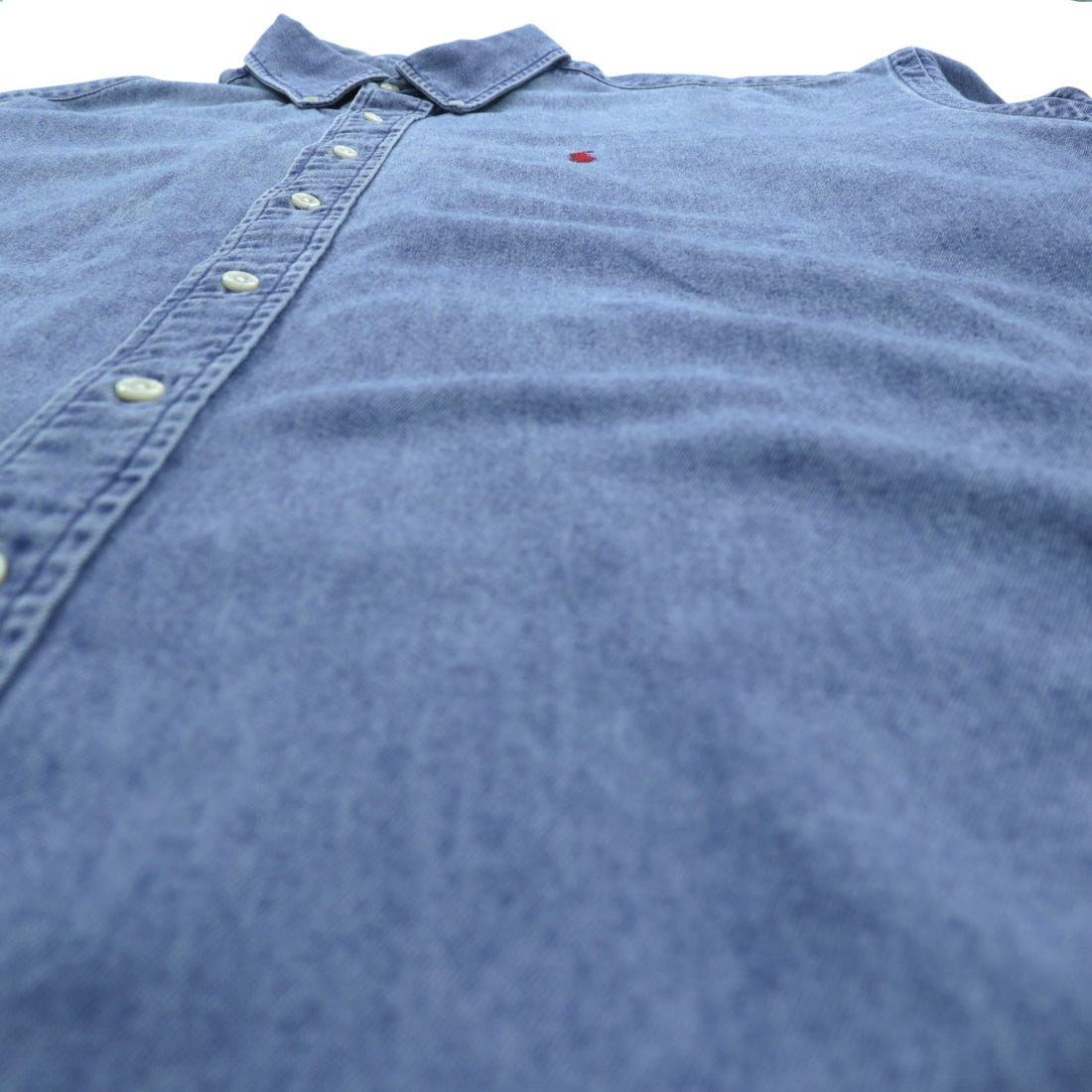 Ralph Lauren 90年代 ボタンダウン デニムシャツ 2XL インディゴ BLAKE スモールポニー刺繍