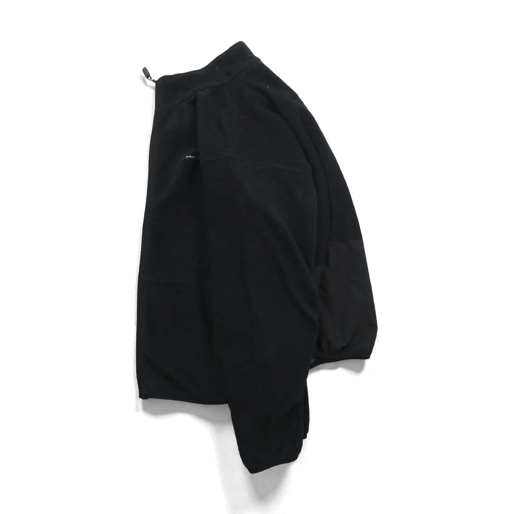NAUTICA 00s Made in USA Double Zip Fleece Jacket L Black COMPETITON