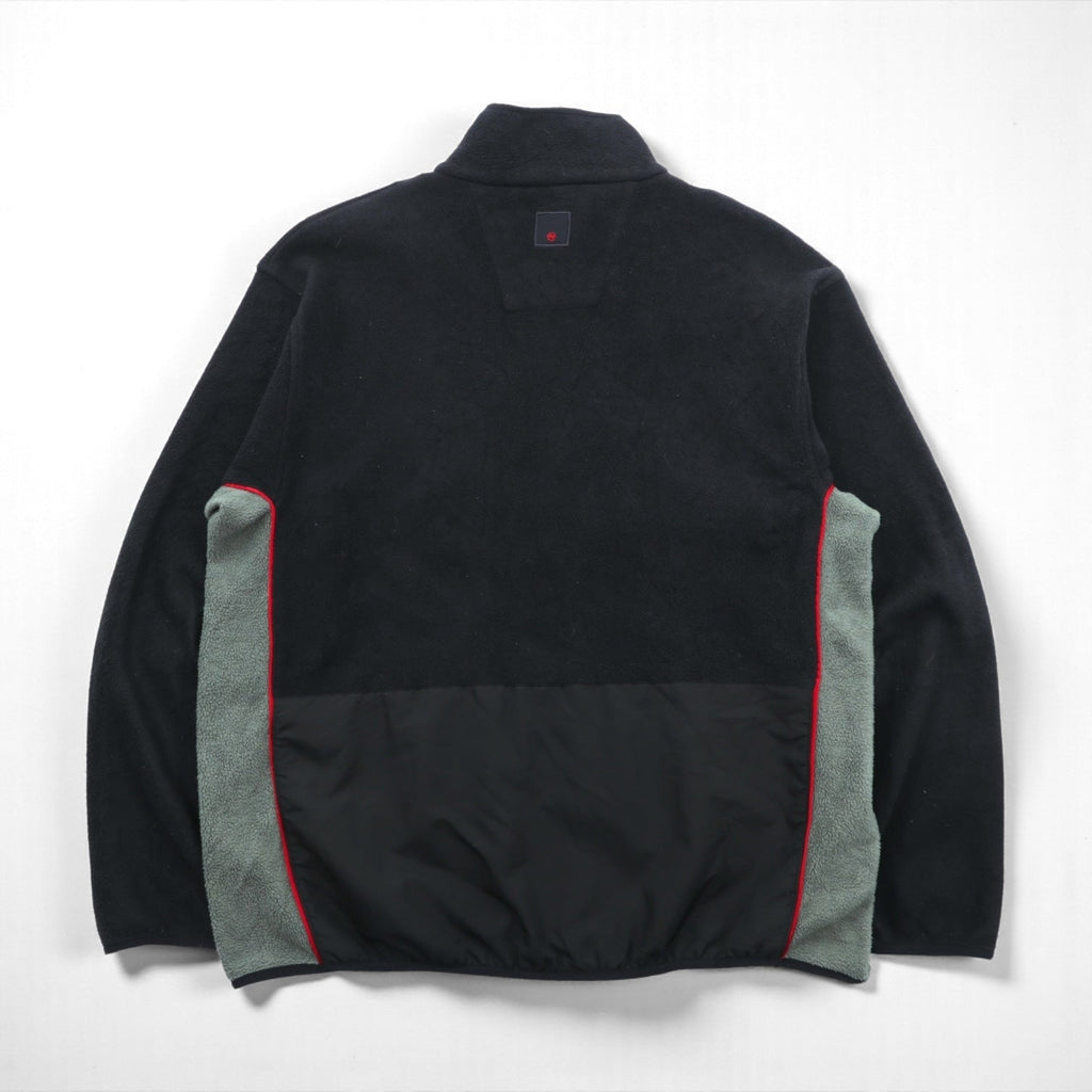 NAUTICA 00s Made in USA Double Zip Fleece Jacket L Black COMPETITON