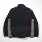 NAUTICA 00s Made in USA Double Zip Fleece Jacket L Black COMPETITON