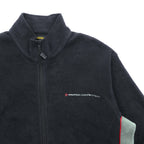 NAUTICA 00s Made in USA Double Zip Fleece Jacket L Black COMPETITON