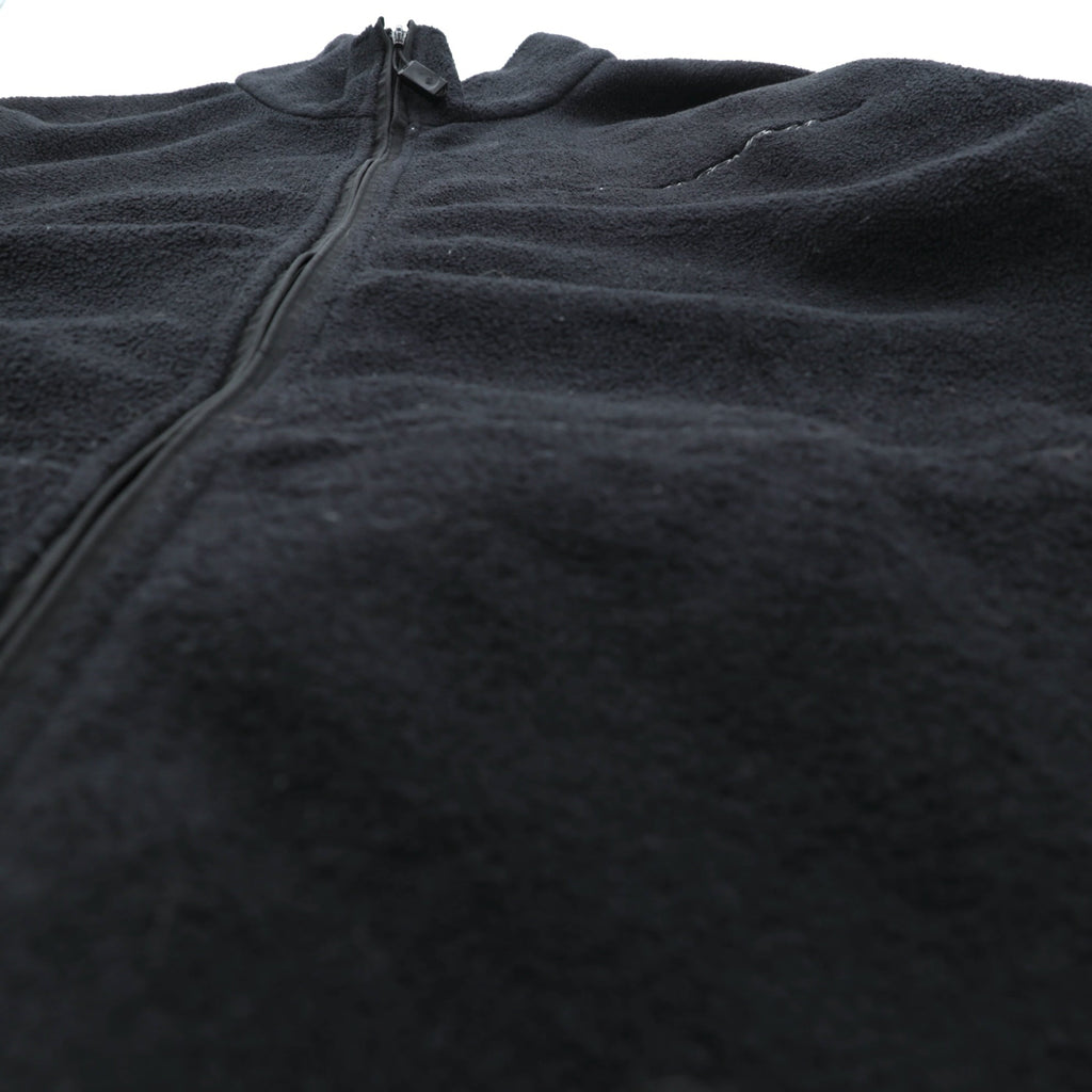 NAUTICA 00s Made in USA Double Zip Fleece Jacket L Black COMPETITON