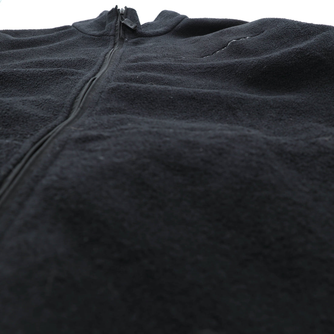 NAUTICA 00s Made in USA Double Zip Fleece Jacket L Black COMPETITON
