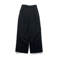 MAISON SPECIAL カルゼ ウール ギャバ 1タック イージー ワイドパンツ スラックス M ブラック フレア ブーツカット 11202461312 ユニセックス