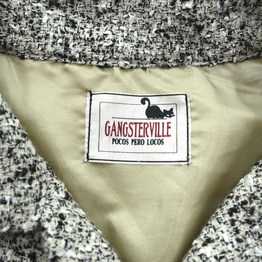 GANGSTERVILLE オープンカラー ネップツイード ワークシャツ S 胸ポケット TWO FACE GSV-17-AW 日本製
