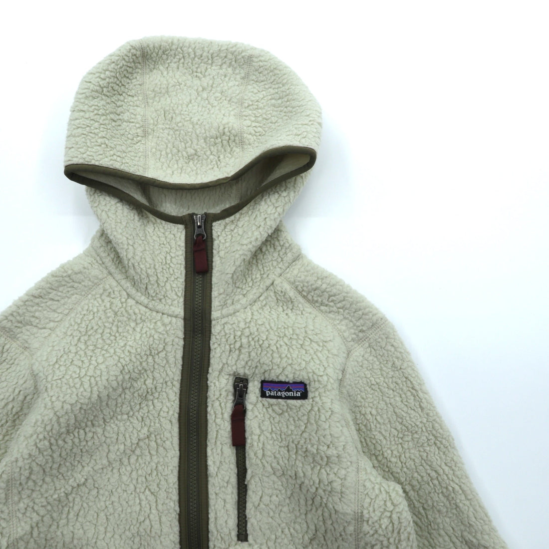 Patagonia レトロ パイル フーディー Retro Pile Hoody ボア フリースジャケット パーカー M ナチュラル 22805