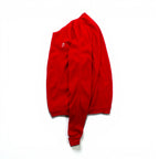 The FOX Collection by JC PENNEY 80s Made in USA Vintage V-Neck Knit Sweater XL Red One Point Logo
