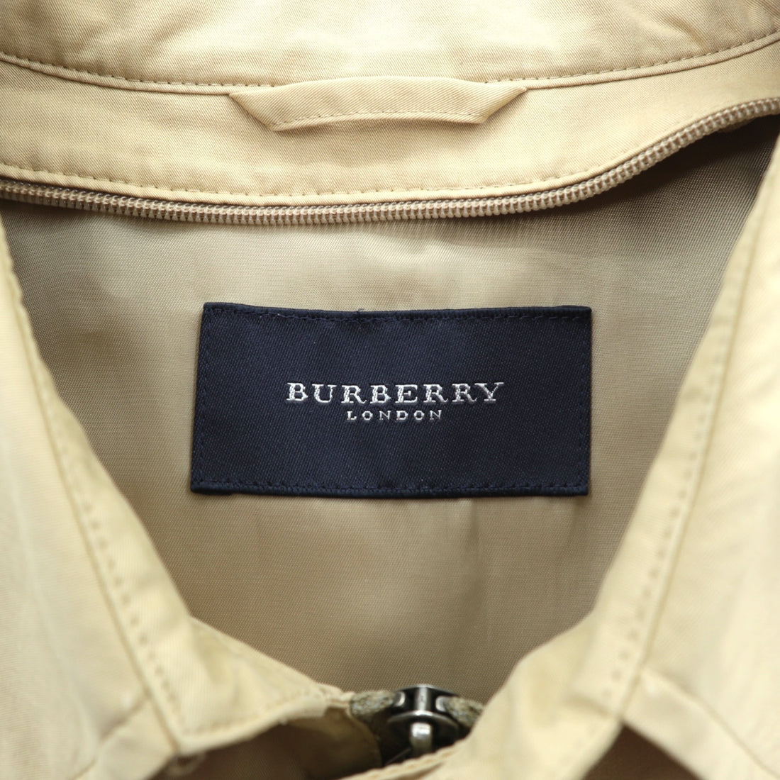 BURBERRY Made in Japan Swing Top Harrington Jacket L Beige Chin Strap One Point Logo
