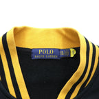 Polo Ralph Lauren Varsity Jacket Full Zip Sweatshirt Bomber Size 2XL Ribbed Tiger Embroidery Patch RL Naval